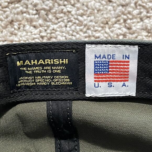 Maharishi Hat Cap Mens One Size Army Green MILTYPE 6-Panel Strapback Made in USA - Picture 6 of 8